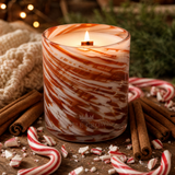 Cozy Candy Cane Candle