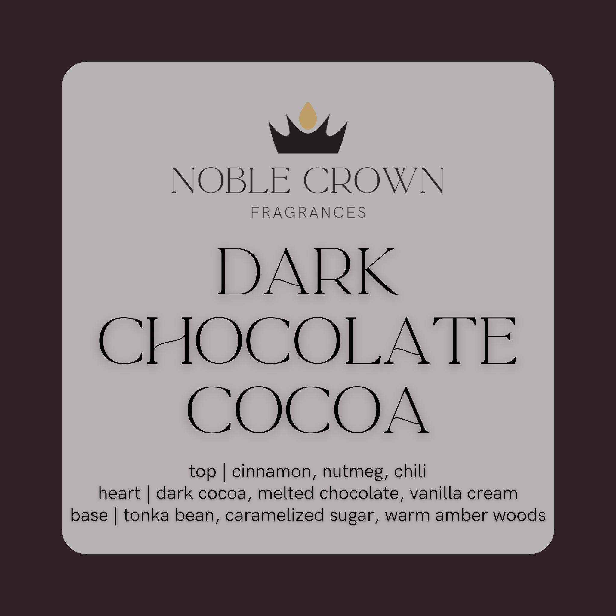 Dark Chocolate Cocoa Candle