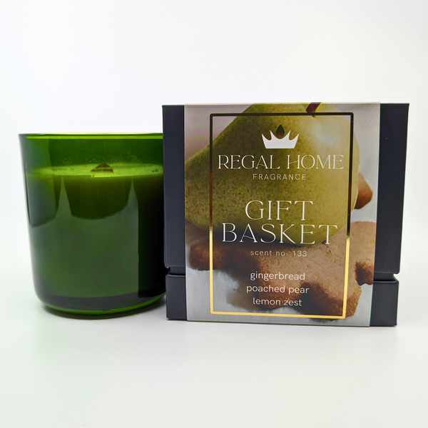 Gift Basket Candle in Emerald Jar with Box