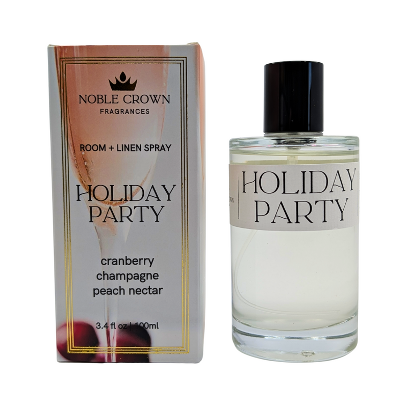 Holiday Party Room + Linen Spray