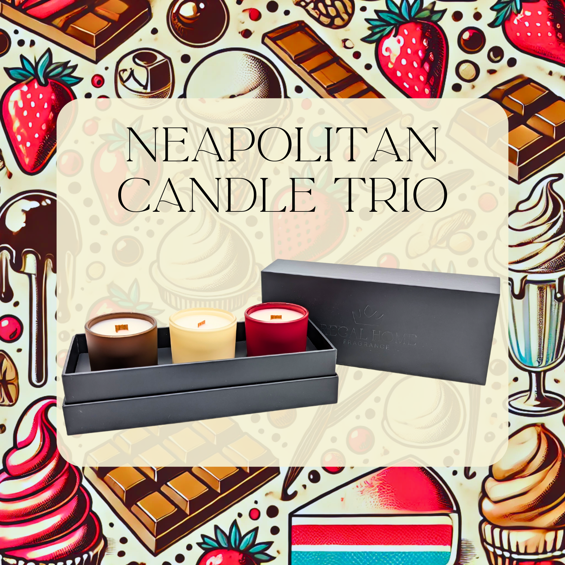 Neapolitan Mini Candle Trio